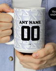 Mug with the Cape Verde 2026 Away football shirt design by RIPA Football