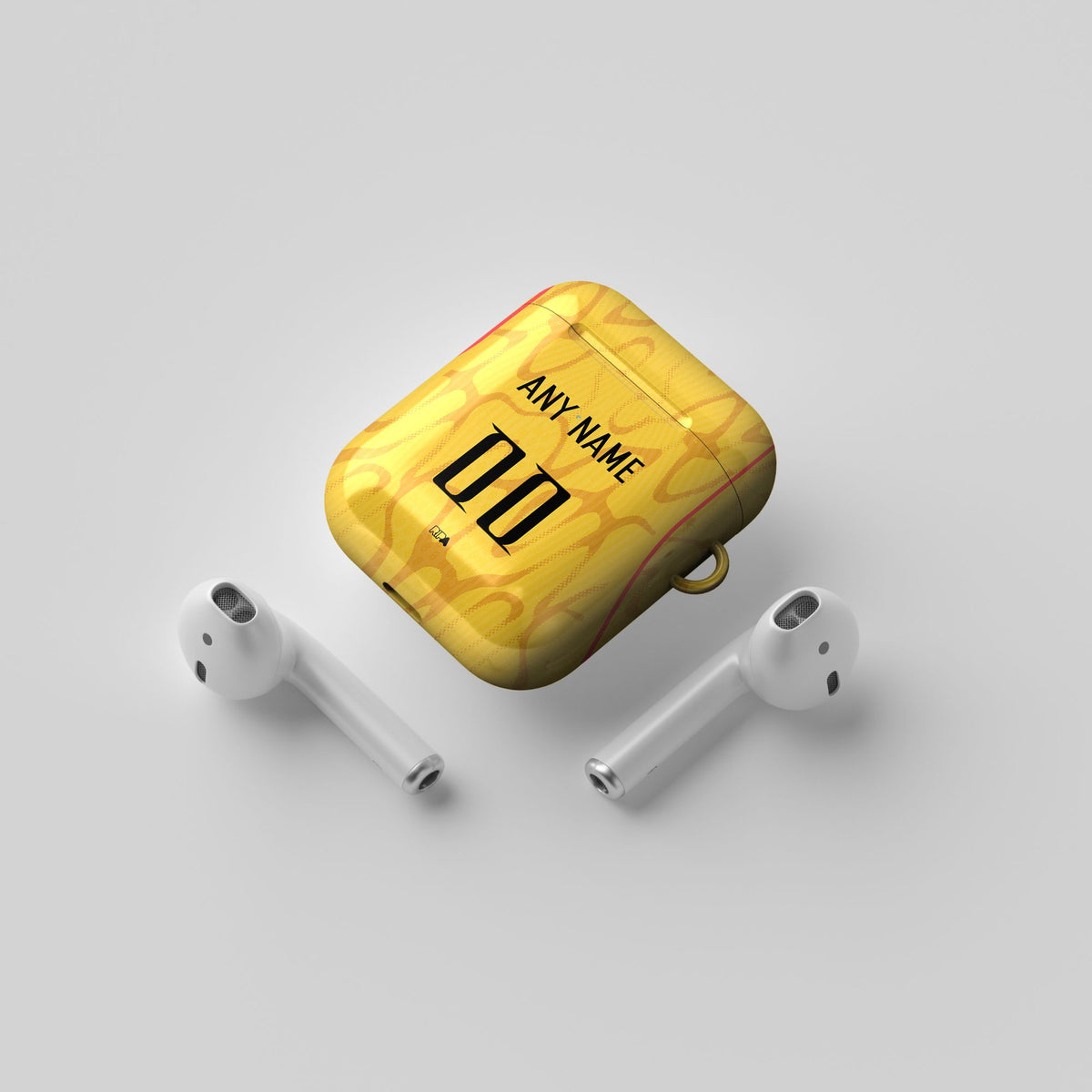 AirPods case with the China 2026 Away football shirt design by RIPA Football