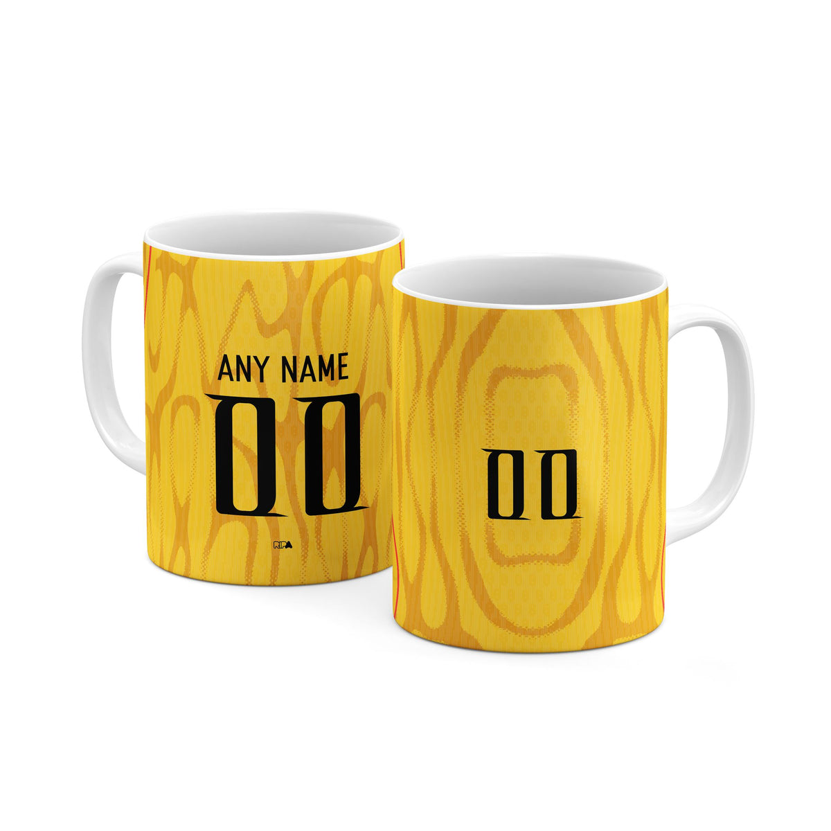 Mug with the China 2026 Away football shirt design by RIPA Football