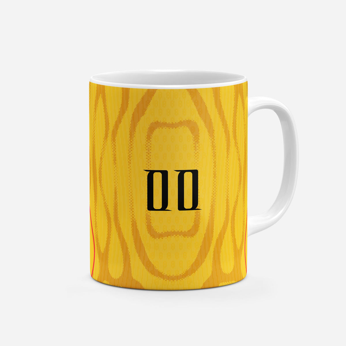 Mug with the China 2026 Away football shirt design by RIPA Football