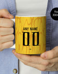 Mug with the China 2026 Away football shirt design by RIPA Football