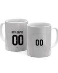 Mug with the Colombia 2026 Goalkeeper football shirt design by RIPA Football