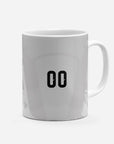 Mug with the Colombia 2026 Goalkeeper football shirt design by RIPA Football