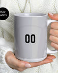 Mug with the Colombia 2026 Goalkeeper football shirt design by RIPA Football