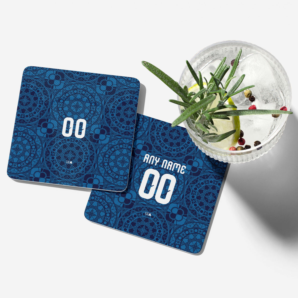 Coaster with the Croatia 2026 Away football shirt design by RIPA Football