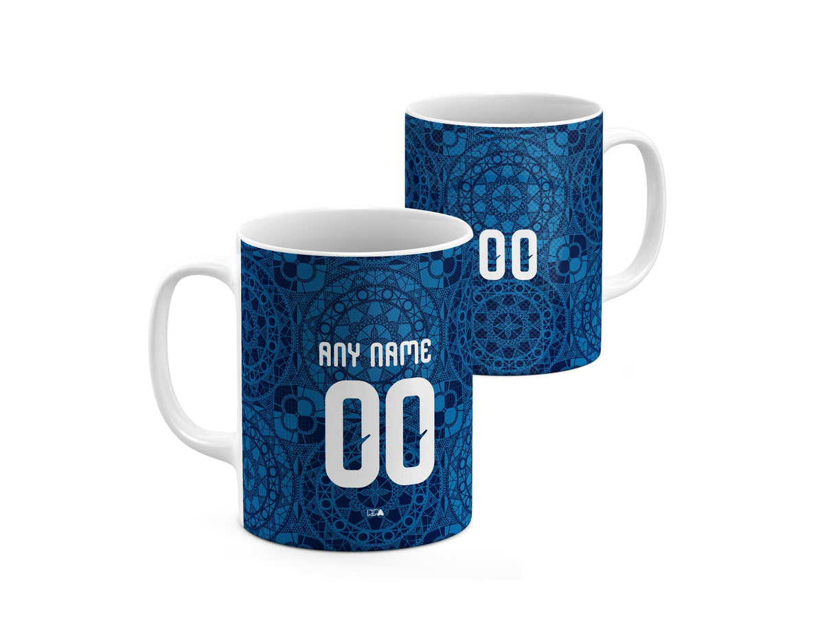 Mug with the Croatia 2026 Away football shirt design by RIPA Football