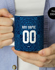 Mug with the Croatia 2026 Away football shirt design by RIPA Football
