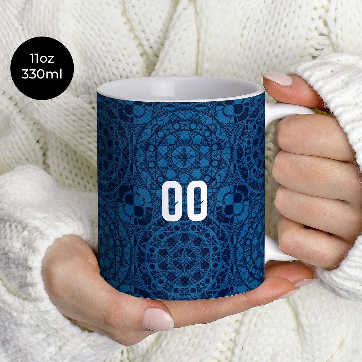 Mug with the Croatia 2026 Away football shirt design by RIPA Football