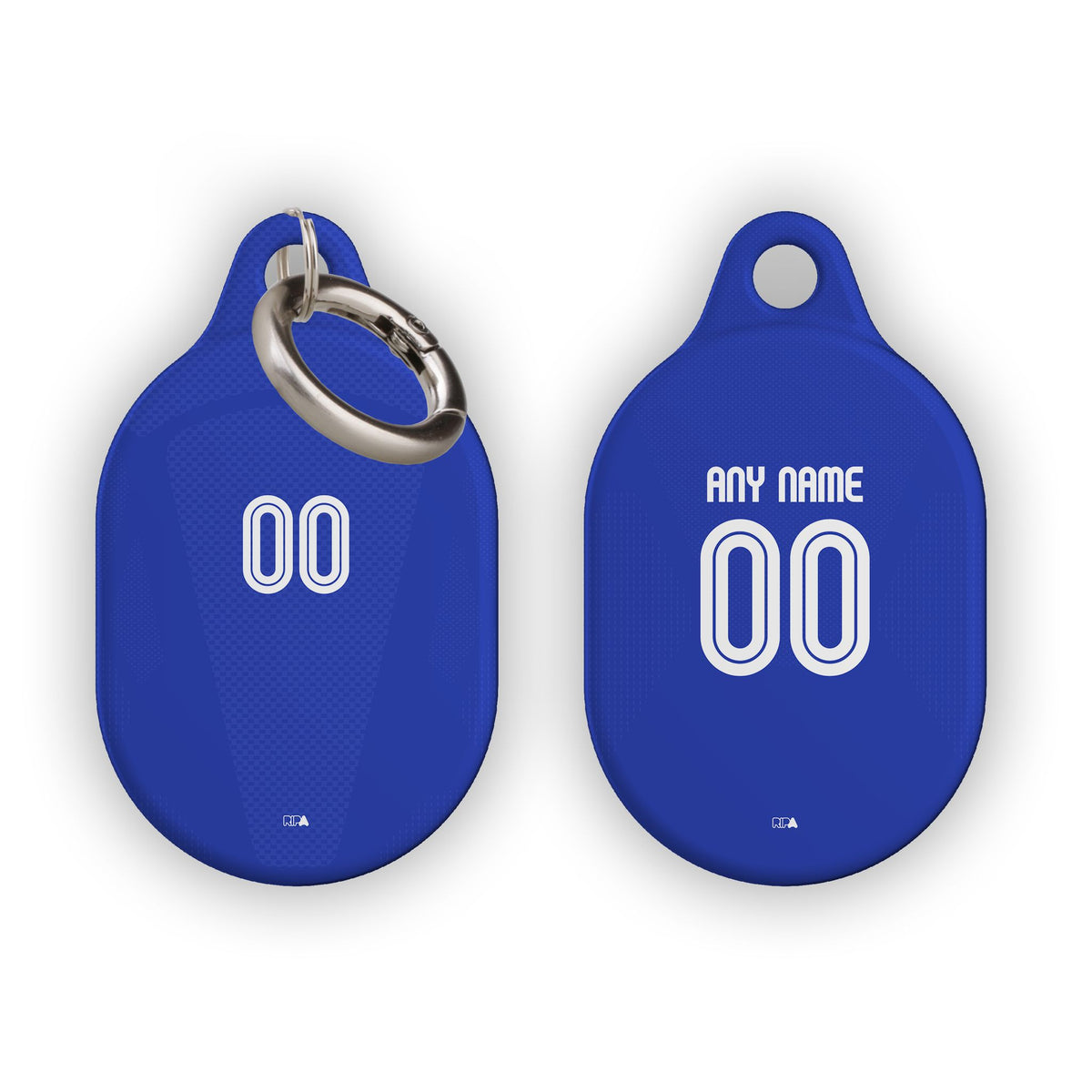 AirTag holder with the Curaçao 2026 Home football shirt design by RIPA Football