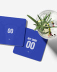 Coaster with the Curaçao 2026 Home football shirt design by RIPA Football