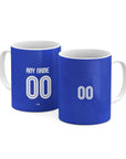 Mug with the Curaçao 2026 Home football shirt design by RIPA Football