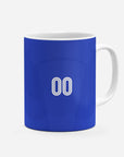 Mug with the Curaçao 2026 Home football shirt design by RIPA Football