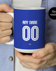 Mug with the Curaçao 2026 Home football shirt design by RIPA Football