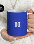 Mug with the Curaçao 2026 Home football shirt design by RIPA Football