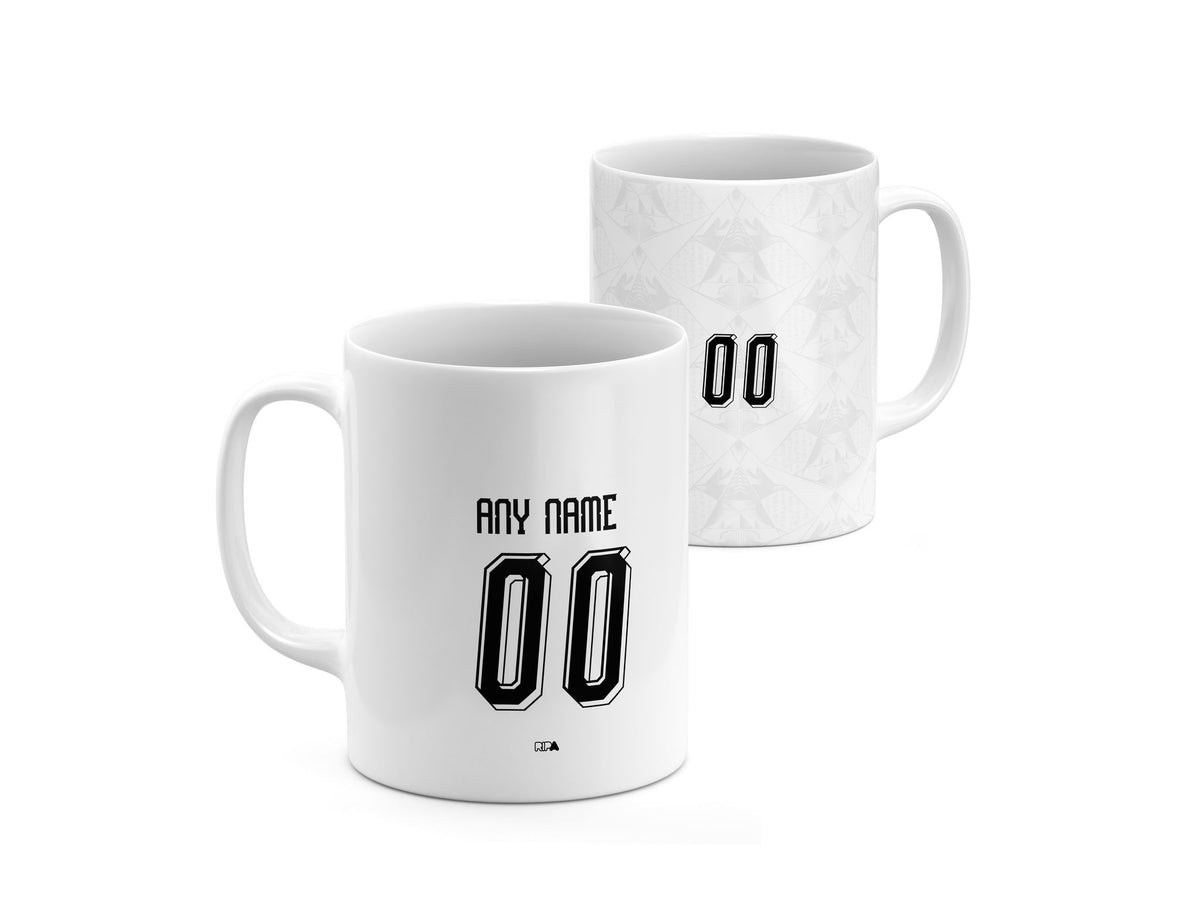 Mug with the Egypt 2026 Away football shirt design by RIPA Football