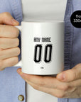 Mug with the Egypt 2026 Away football shirt design by RIPA Football