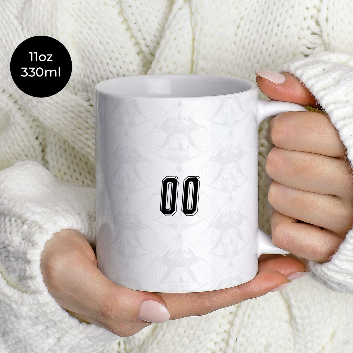 Mug with the Egypt 2026 Away football shirt design by RIPA Football