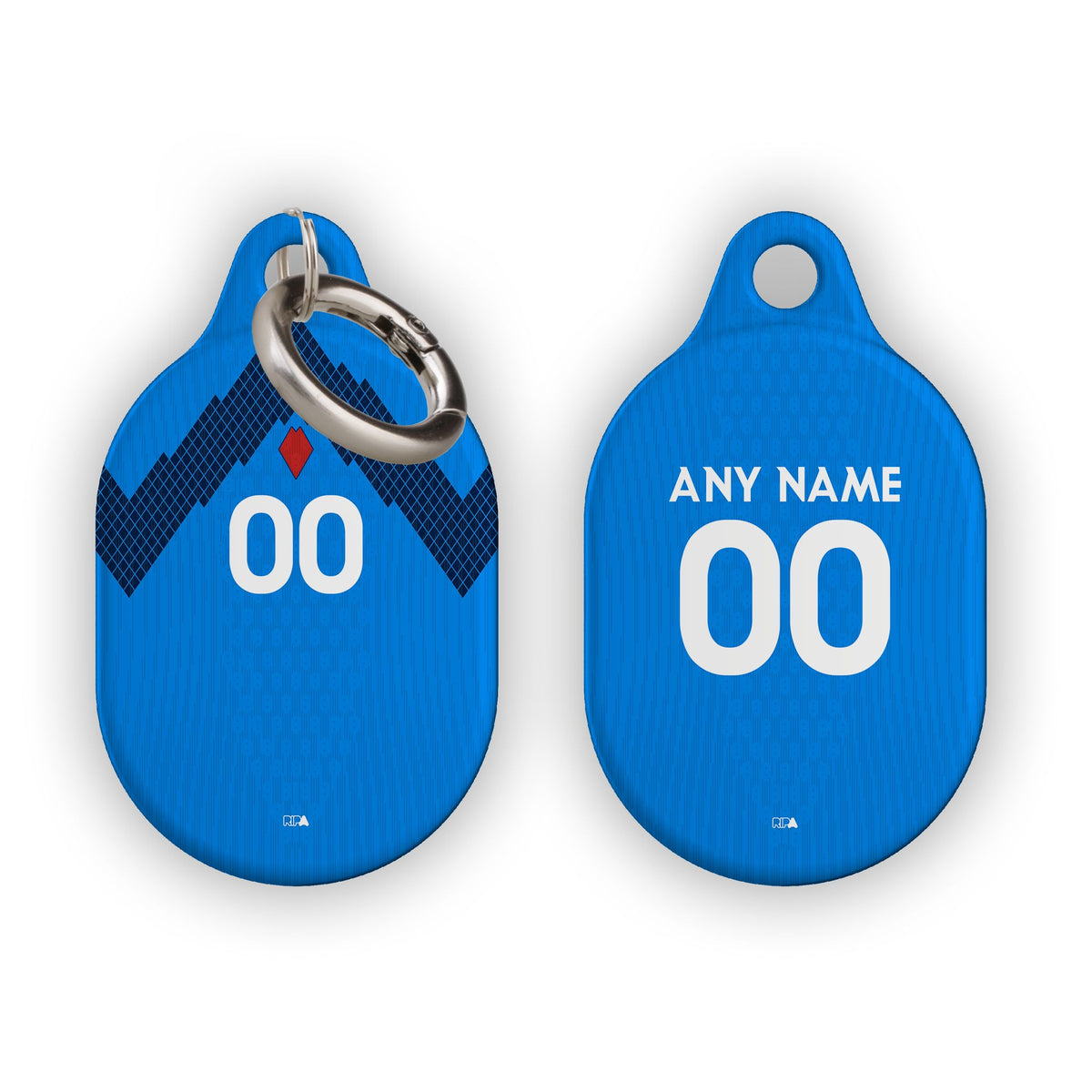 AirTag holder with the Slovenia 2026 Away football shirt design by RIPA Football