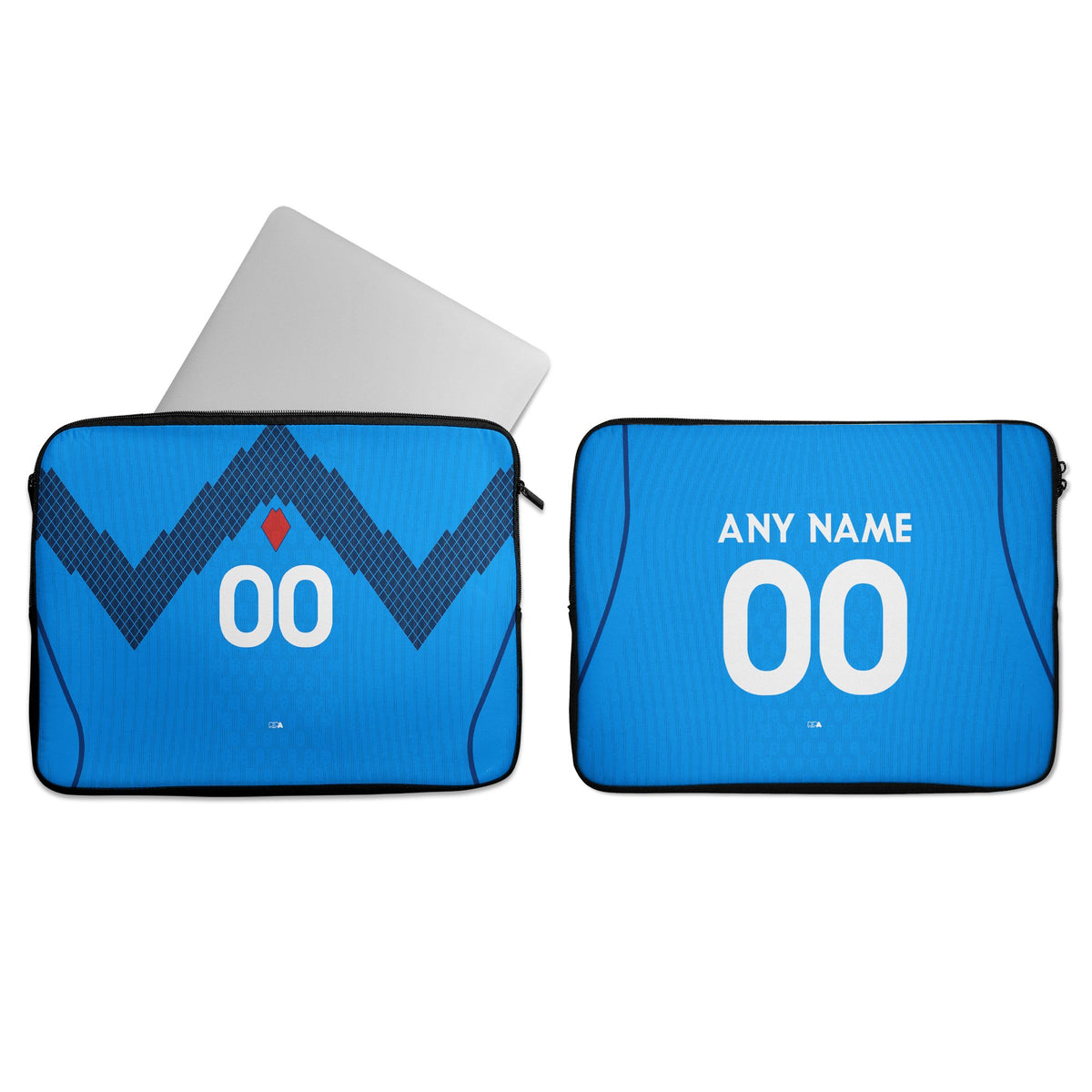 Laptop sleeve with the Slovenia 2026 Away football shirt design by RIPA Football