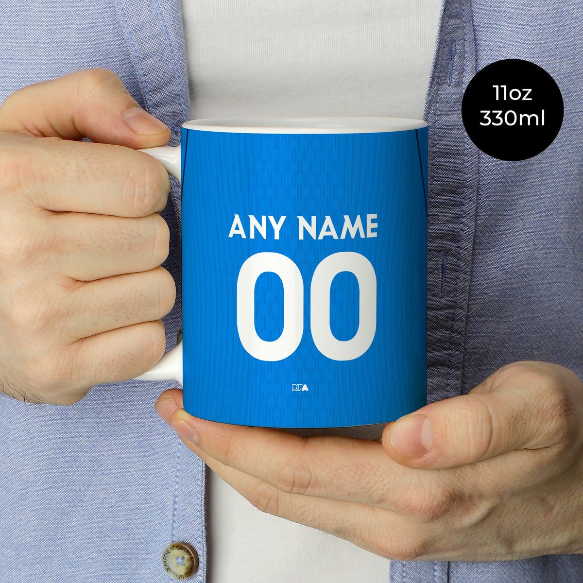 Mug with the Slovenia 2026 Away football shirt design by RIPA Football