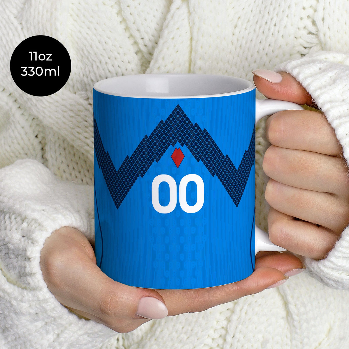 Mug with the Slovenia 2026 Away football shirt design by RIPA Football