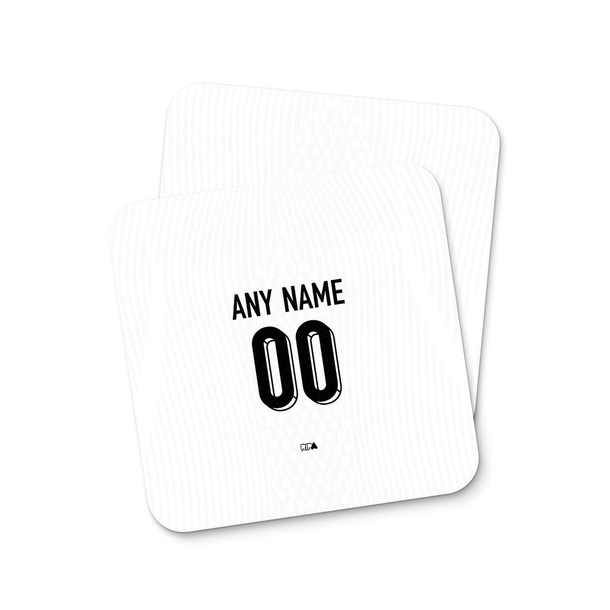 Coaster with the Finland 2026 Home football shirt design by RIPA Football