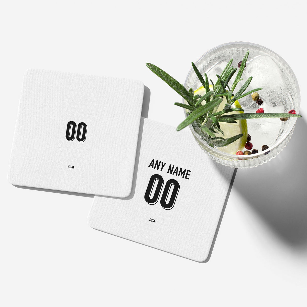 Coaster with the Finland 2026 Home football shirt design by RIPA Football