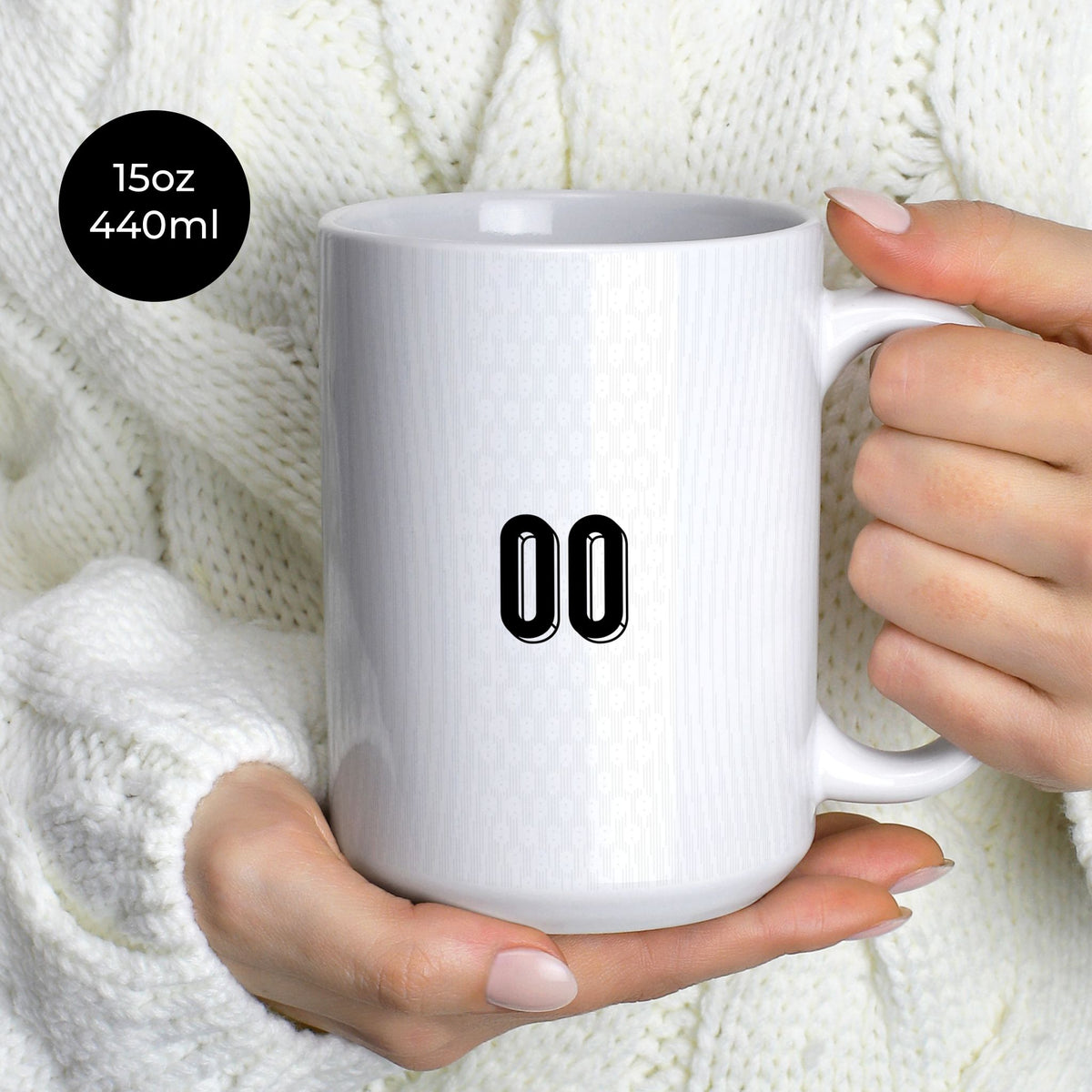 Mug with the Finland 2026 Home football shirt design by RIPA Football