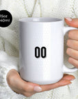 Mug with the Finland 2026 Home football shirt design by RIPA Football