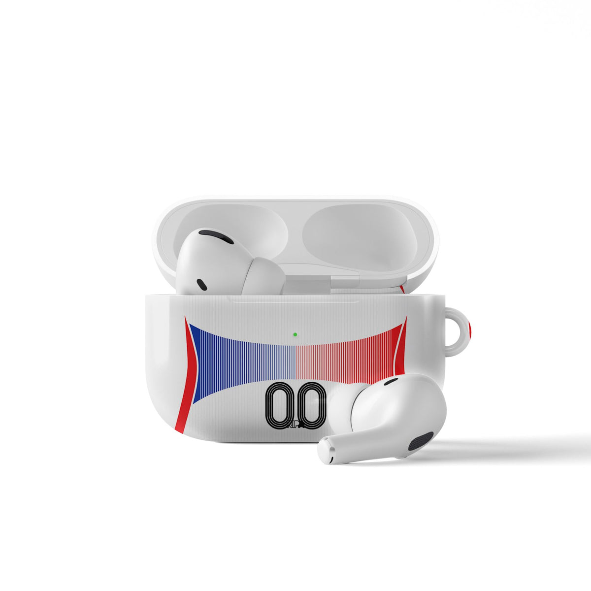 AirPods case with the France 2006 Away football shirt design by RIPA Football