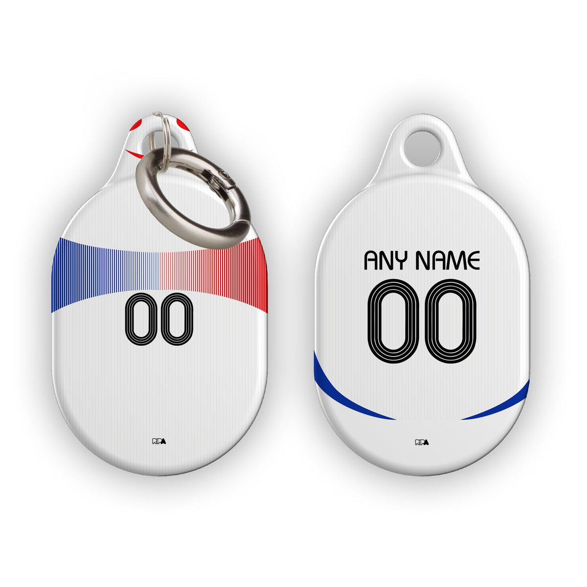 AirTag holder with the France 2006 Away football shirt design by RIPA Football