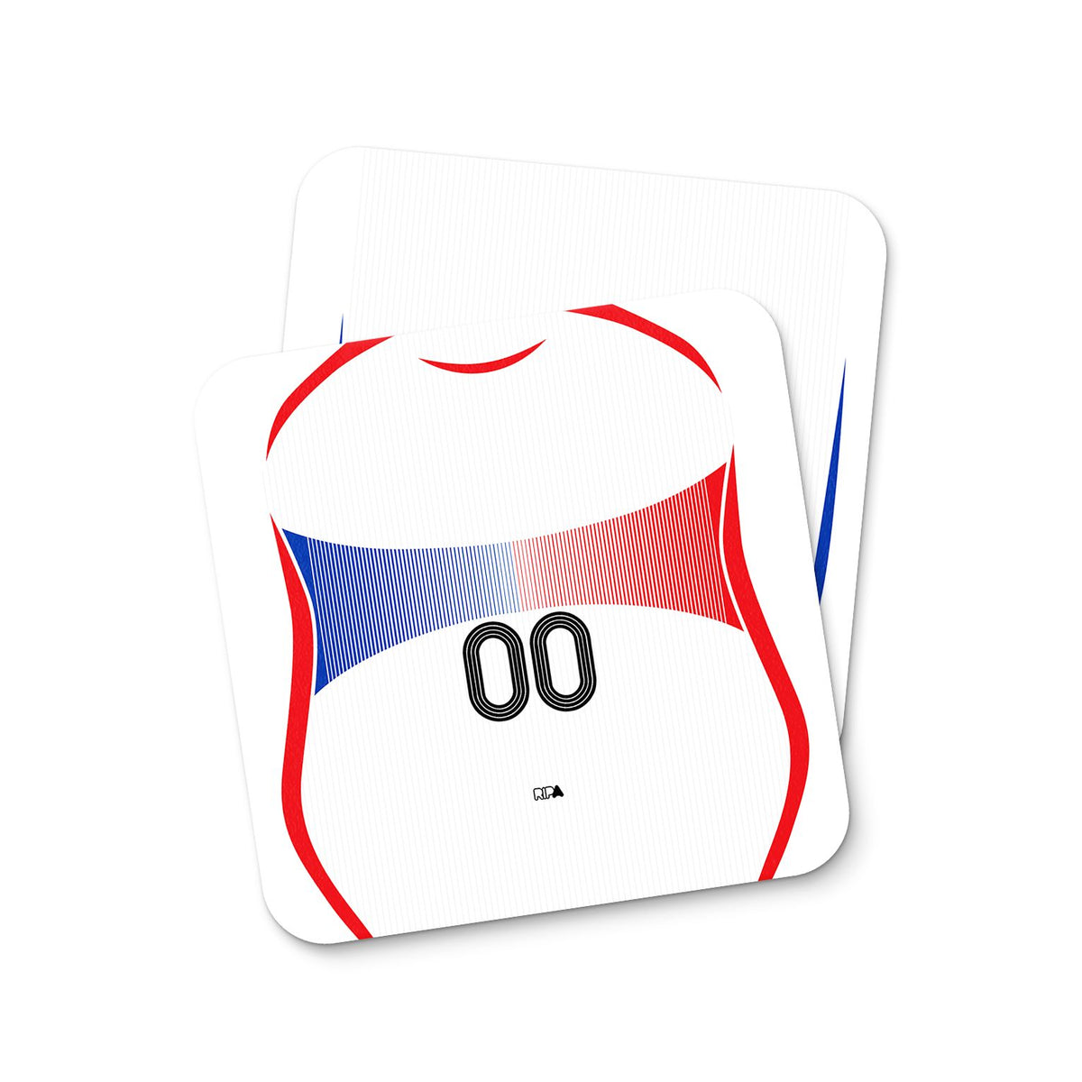 Coaster with the France 2006 Away football shirt design by RIPA Football