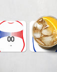 Coaster with the France 2006 Away football shirt design by RIPA Football