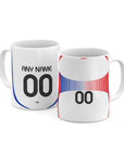 Mug with the France 2006 Away football shirt design by RIPA Football