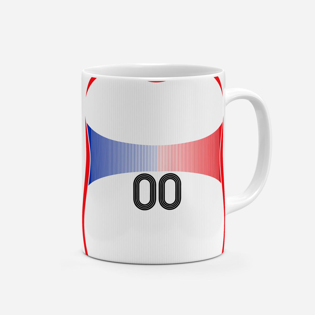Mug with the France 2006 Away football shirt design by RIPA Football