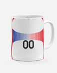 Mug with the France 2006 Away football shirt design by RIPA Football