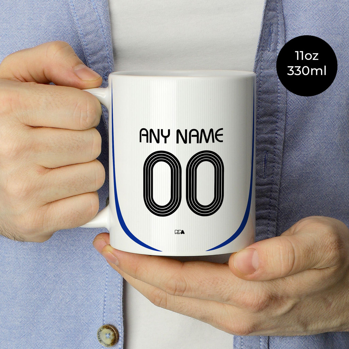 Mug with the France 2006 Away football shirt design by RIPA Football