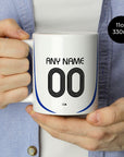 Mug with the France 2006 Away football shirt design by RIPA Football