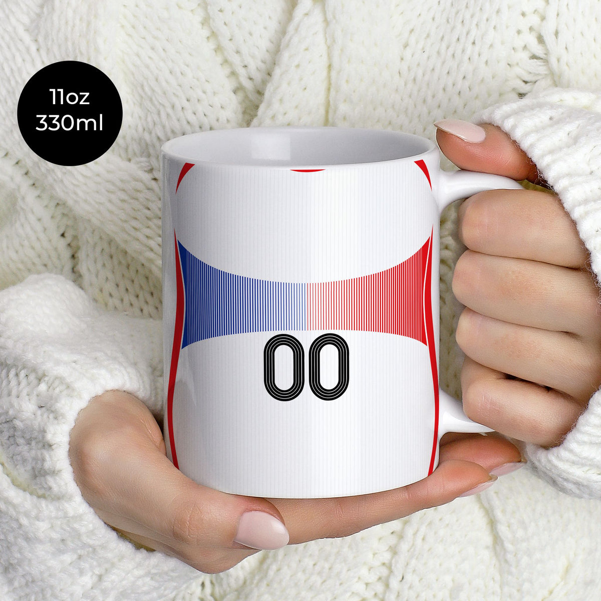 Mug with the France 2006 Away football shirt design by RIPA Football