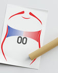 Print with the France 2006 Away football shirt design by RIPA Football