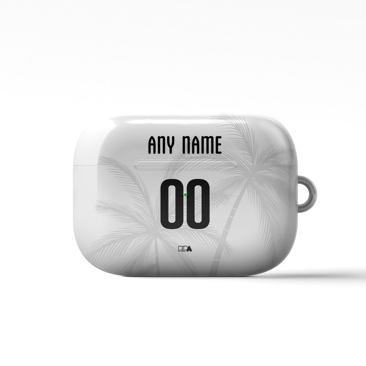 AirPods case with the Haiti 2026 Away football shirt design by RIPA Football