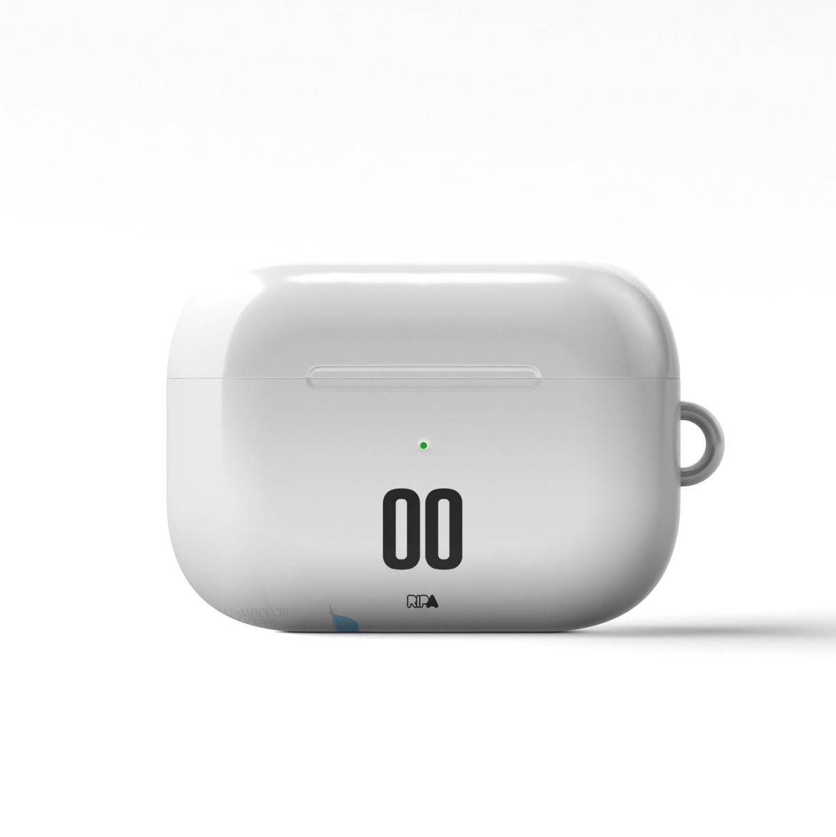 AirPods case with the Haiti 2026 Away football shirt design by RIPA Football