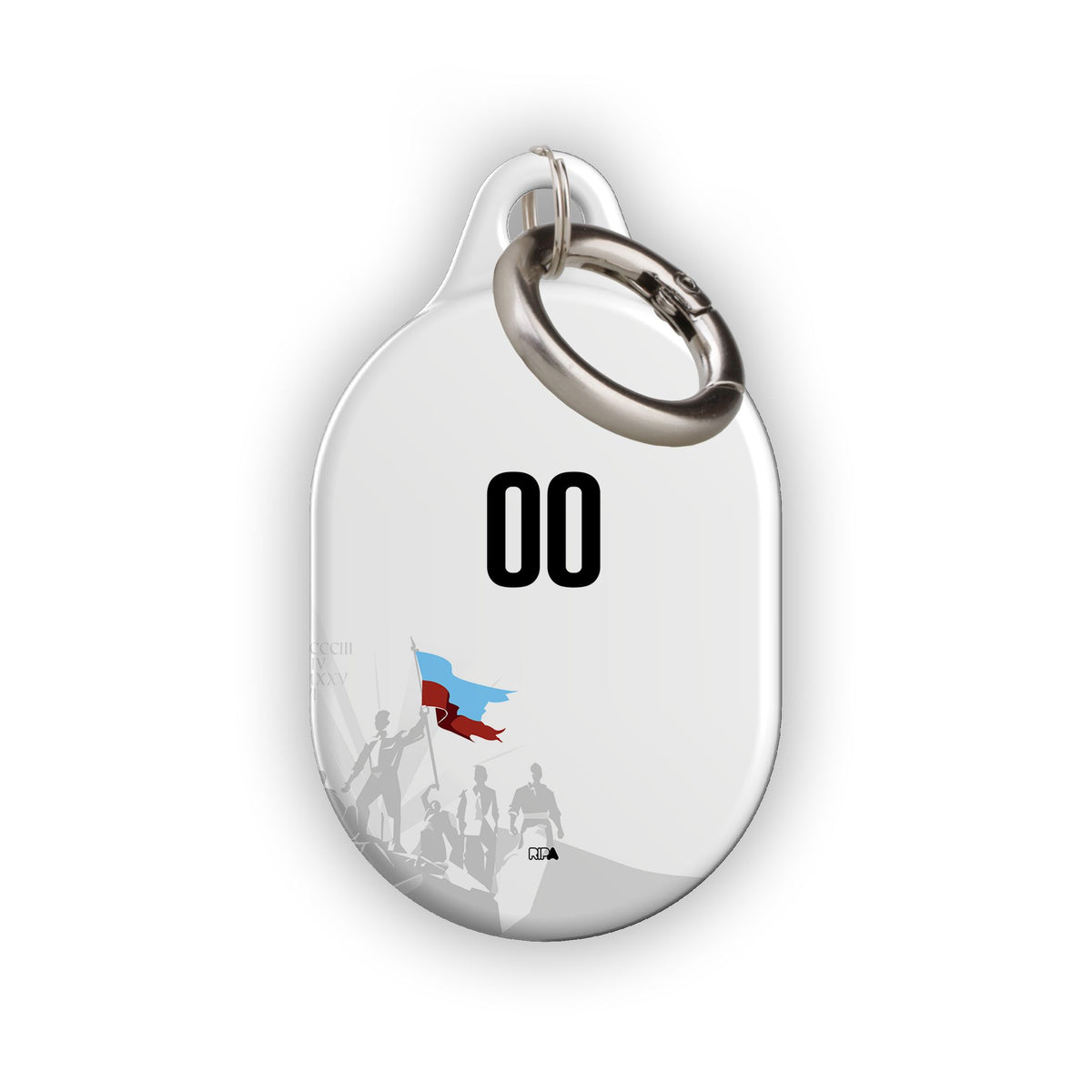 AirTag holder with the Haiti 2026 Away football shirt design by RIPA Football