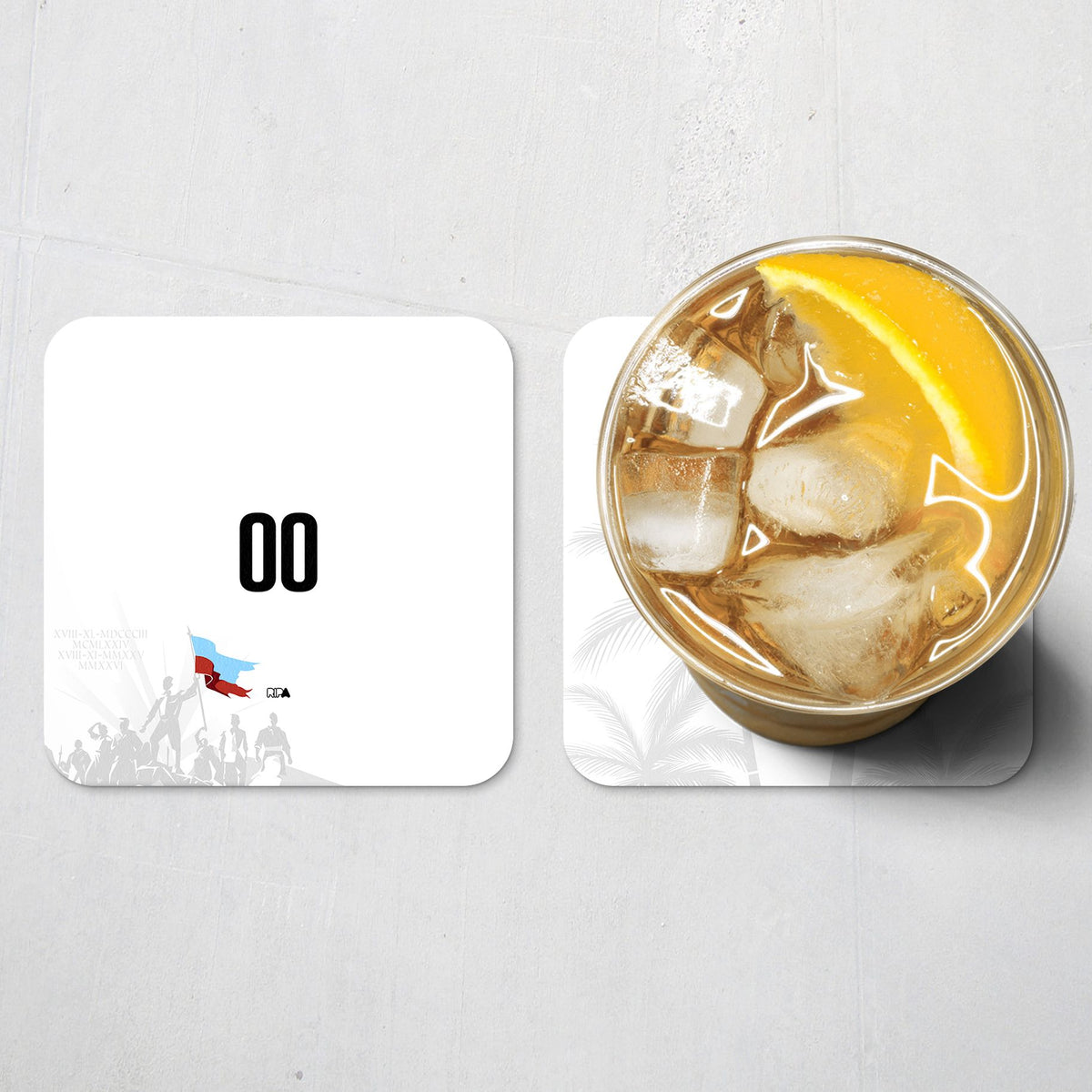 Coaster with the Haiti 2026 Away football shirt design by RIPA Football