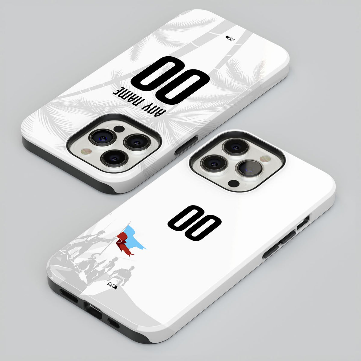 Phone case with the Haiti 2026 Away football shirt design by RIPA Football