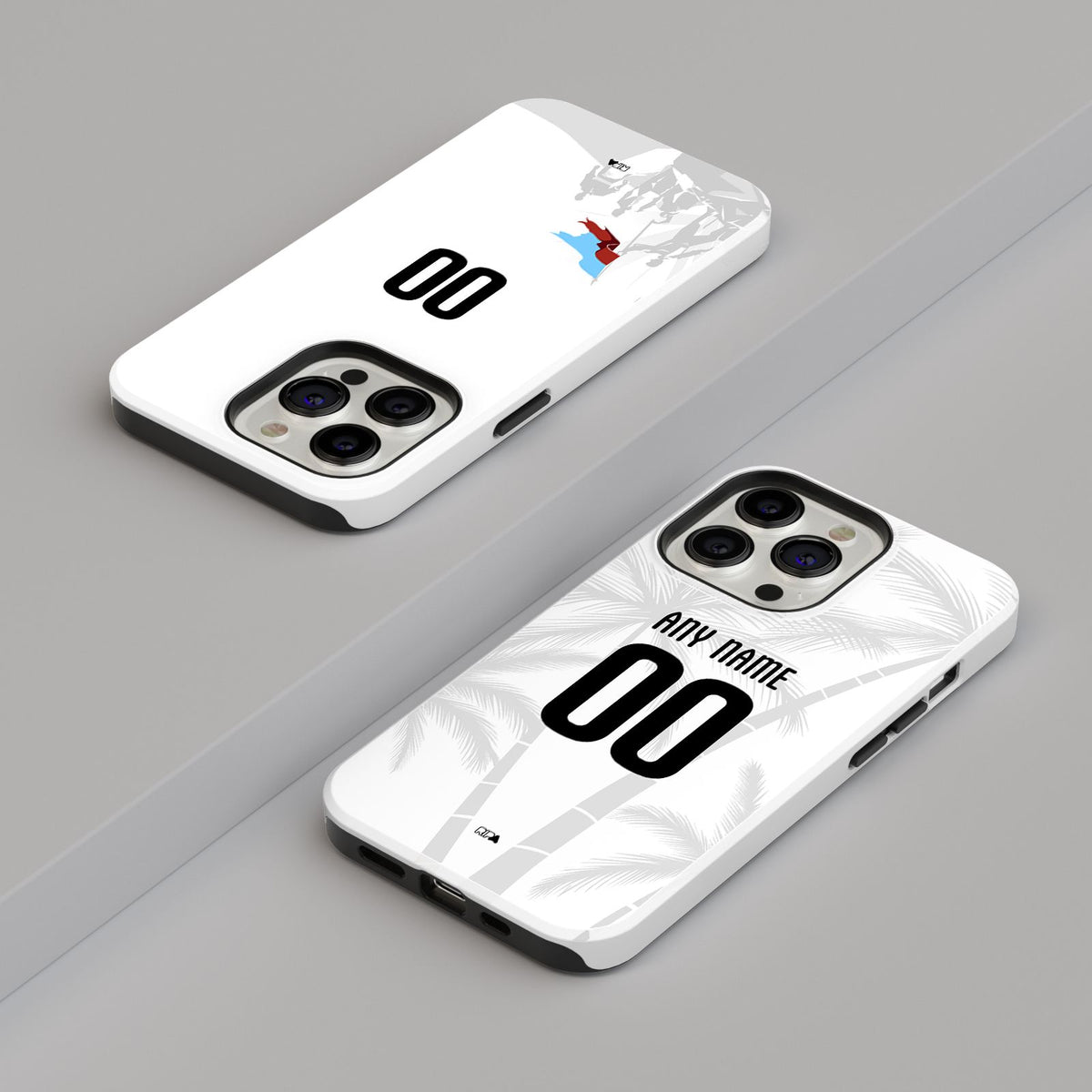 Phone case with the Haiti 2026 Away football shirt design by RIPA Football