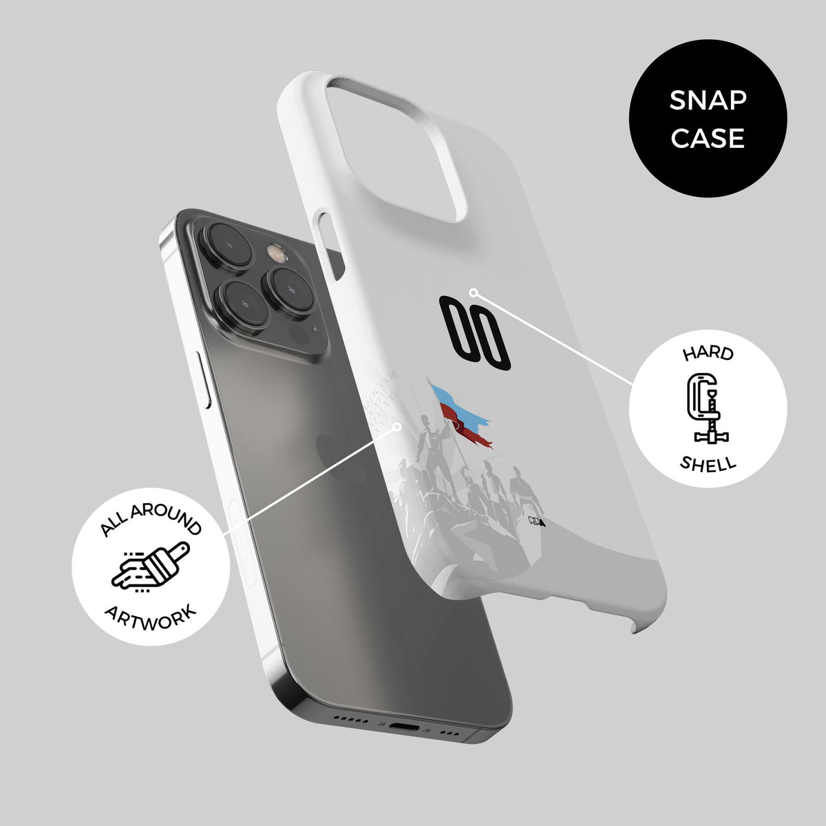 Phone case with the Haiti 2026 Away football shirt design by RIPA Football