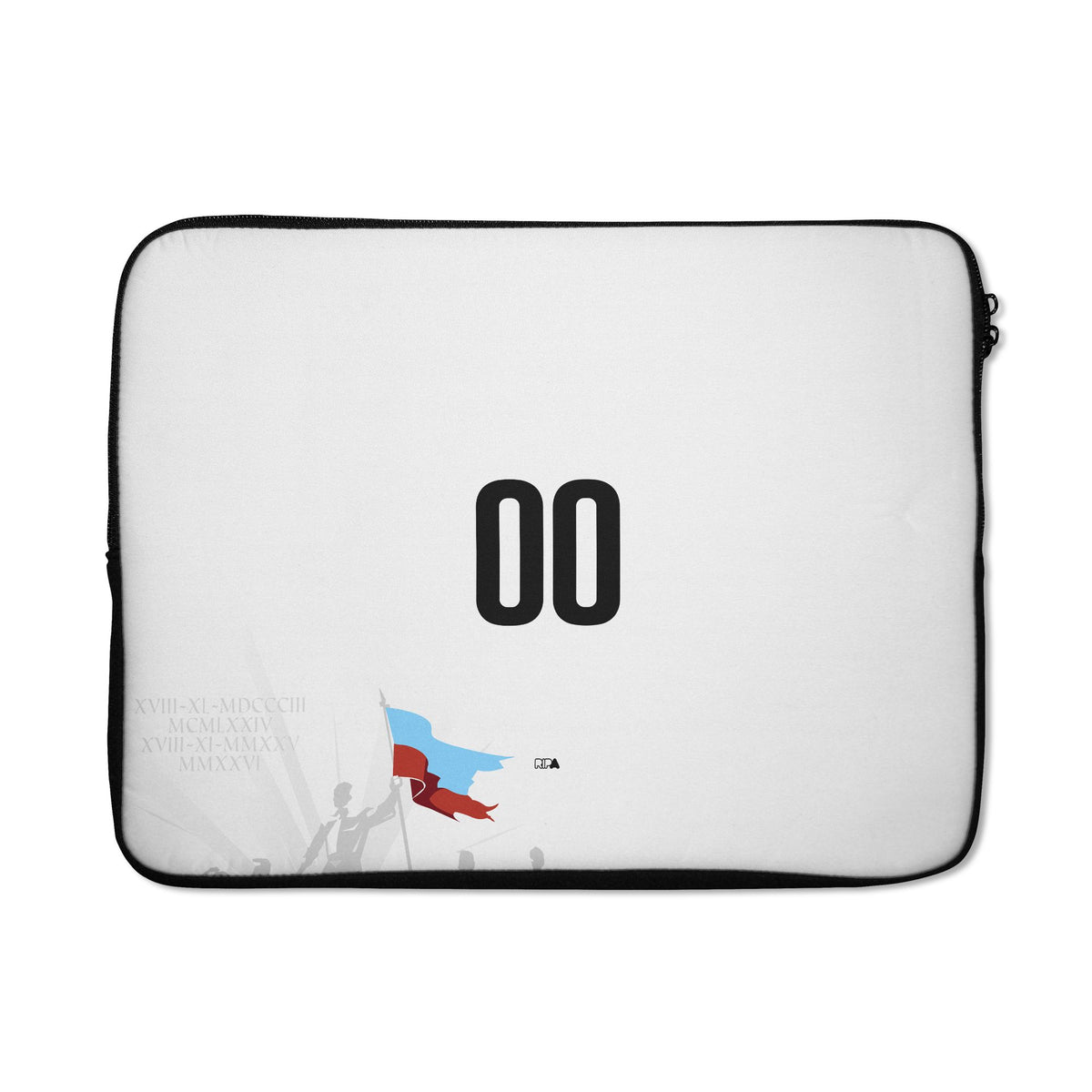 Laptop sleeve with the Haiti 2026 Away football shirt design by RIPA Football