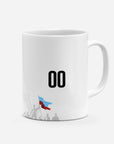 Mug with the Haiti 2026 Away football shirt design by RIPA Football