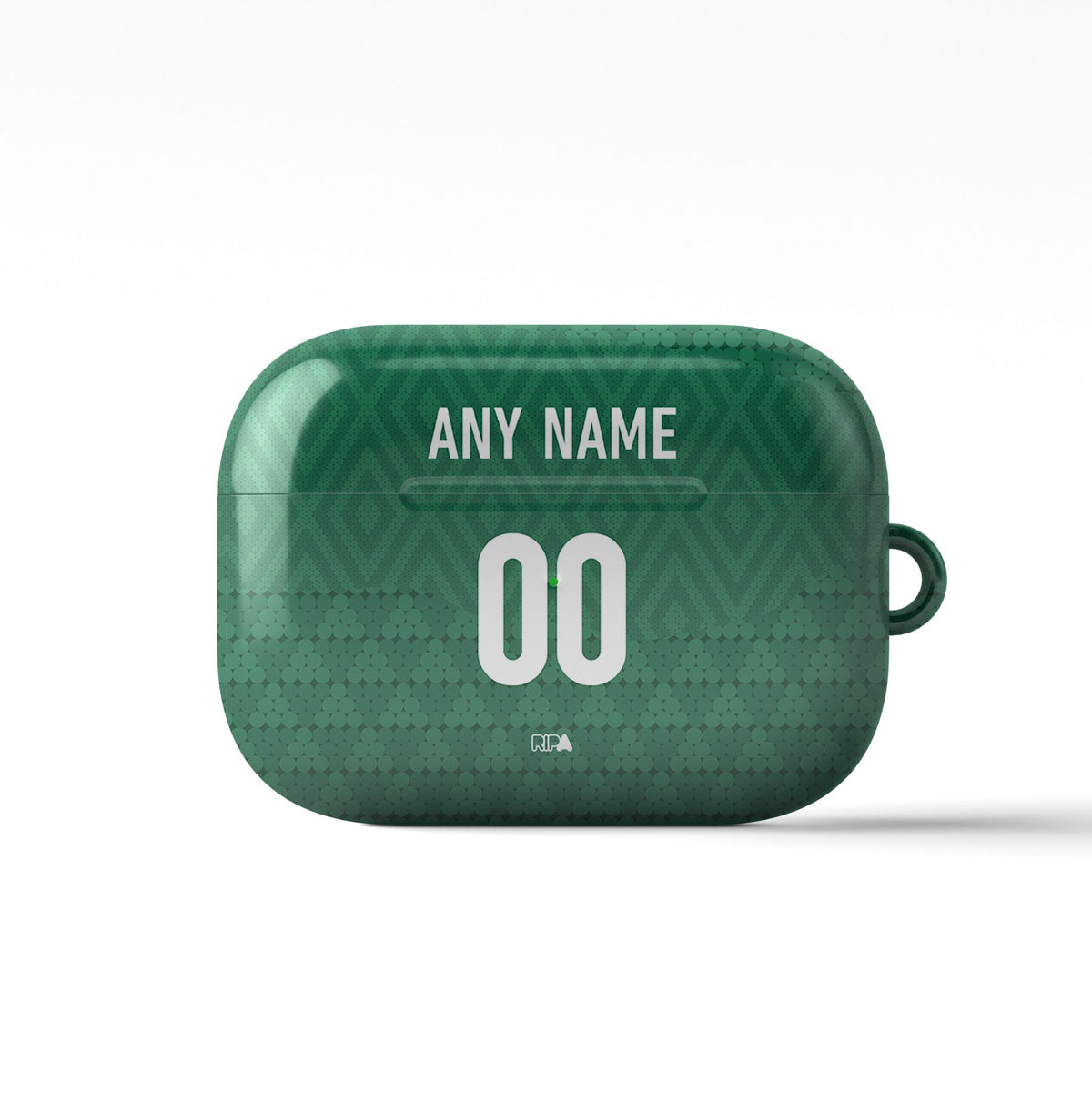 AirPods case with the Iraq 2026 Away football shirt design by RIPA Football